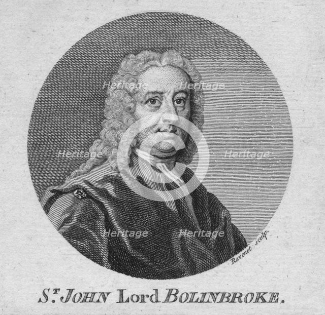 'St. John Lord Bolinbroke', c1750s.  Creator: Simon FranÃ§ois Ravenet.