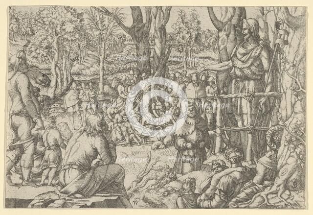 St. John Preaching in the Desert, 1535-55. Creator: Jean Mignon.