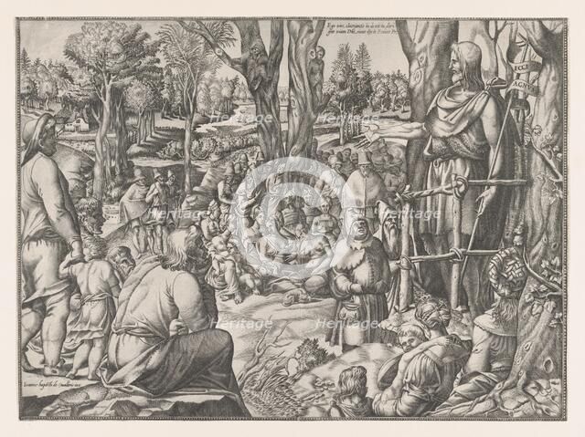 St. John Preaching in the Desert, 1535-55. Creator: Jean Mignon.