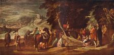 St John Preaching in the Wilderness, c1620-1635, (1924). Artist: Jacques Callot
