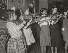 St John's Music, violin students, 1936. Creator: Andrew Herman