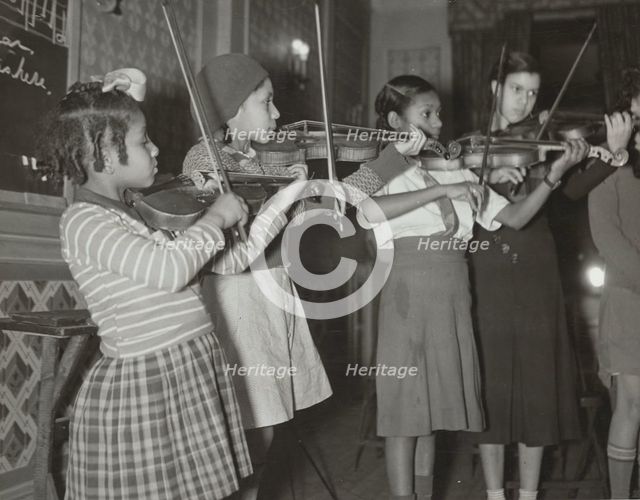 St John's Music, violin students, 1936. Creator: Andrew Herman.