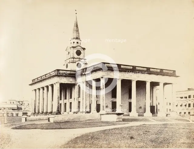 St. John's Church, Calcutta, 1850s. Creator: Captain R. B. Hill.