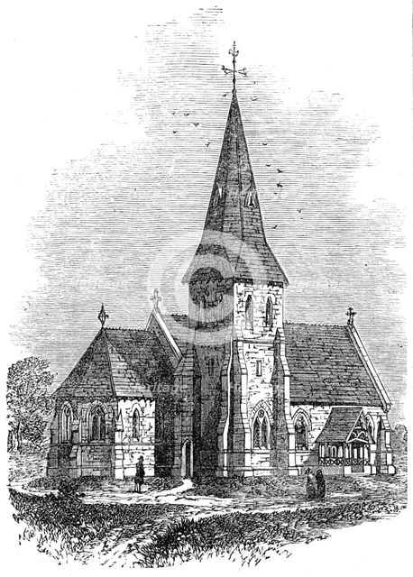 St. John's Church, Kingstone, Staffordshire, 1861. Creator: Unknown.