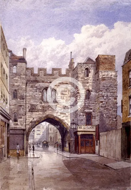 St John's Gate, Clerkenwell, London, 1884. Artist: John Crowther