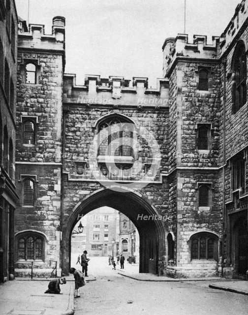 St John's Gate on a Sunday, Clerkenwell, London, 1926-1927. Artist: McLeish