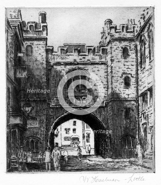 St John's gateway, London, late 19th century.Artist: WH Little