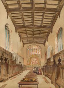 St. John's College Chapel, Cambridge c1845, (1864)