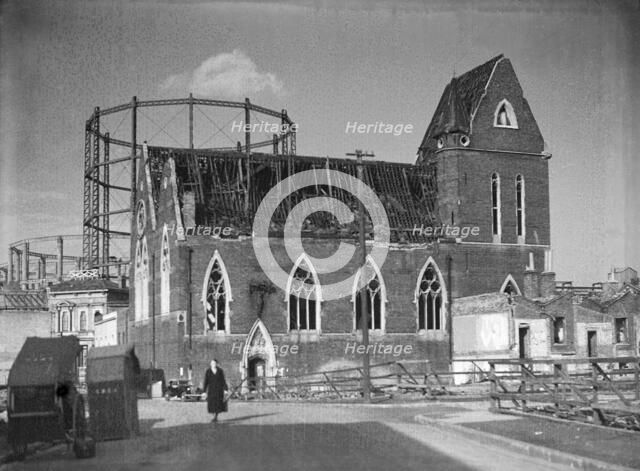 St John's Church, Halley Street, Limehouse, London, 1940-1944. Artist: Herbert Felton.