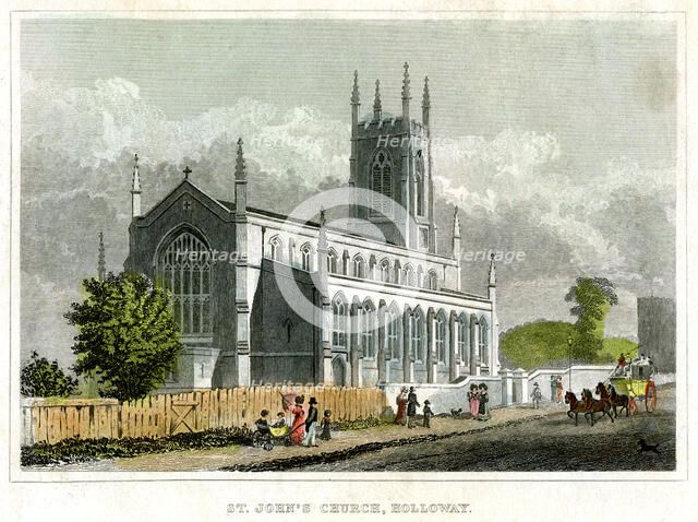 St John's Church, Holloway, Islington, London. Artist: Unknown