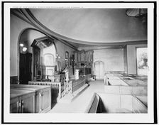 St. John's Church, interior, from Patrick Henry's pew, Richmond, Va., c1901. Creator: William H. Jackson