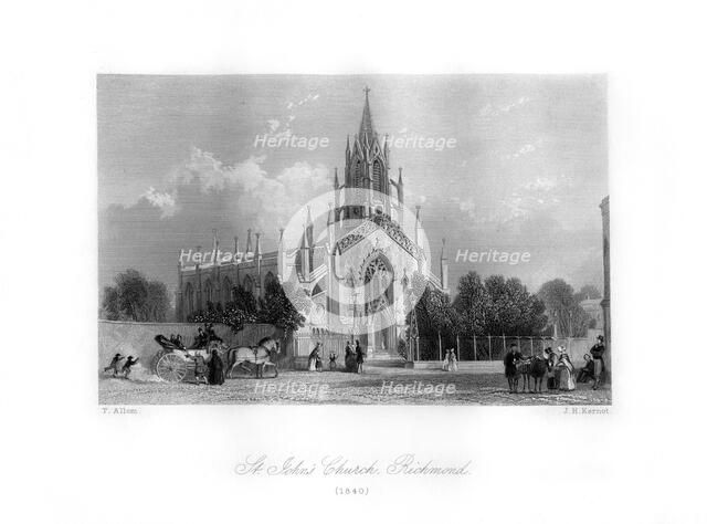 St John's Church, Richmond, 1840.Artist: J H Kernot