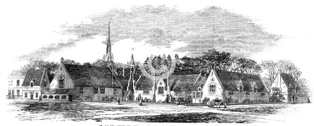 St. John's, Deptford, New Schools, Upper Lewisham Road, 1856.  Creator: Unknown.