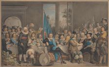 ...(St. Joris) Doelen in Amsterdam...conclusion of the Peace of Munster, June 18, 1648, (1795). Creator: Francesco Tozelli
