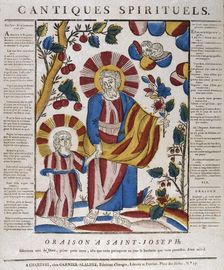 St Joseph and Jesus walking hand-in-hand, 18th century. Artist: Anon