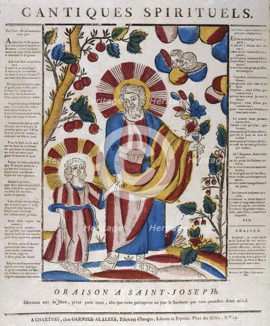 St Joseph and Jesus walking hand-in-hand, 18th century. Artist: Anon