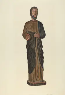 St. Joseph Carving, c. 1938. Creator: Stanley Mazur