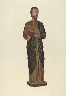 St. Joseph Carving, c. 1938. Creator: Stanley Mazur