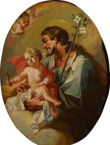 St Joseph with the Christ Child, 1701-1800. Creator: Martino Altomonte