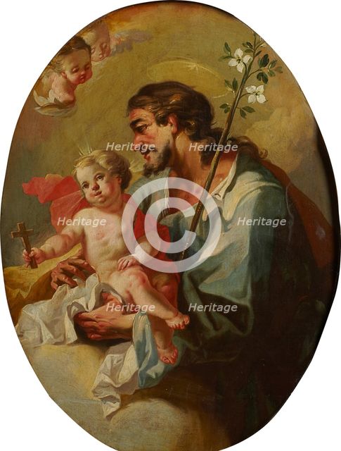 St Joseph with the Christ Child, 1701-1800. Creator: Martino Altomonte.
