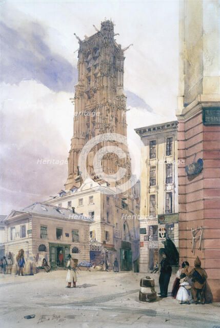 'St Jacques Tower', 1834. Artist: Thomas Shotter Boys