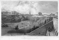 St James Cemetery, Liverpool, looking north, 19th century.Artist: Thomas Mann Baynes