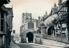 St James Church over West Gate, Warwick, Warwickshire, 1929. Artist: BC Clayton