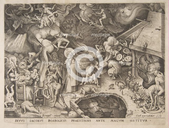 St. James and the Magician Hermogenes, 1565. Creator: Pieter van der Heyden.