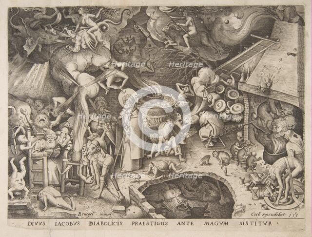 St. James and the Magician Hermogenes, 1565. Creator: Pieter van der Heyden.