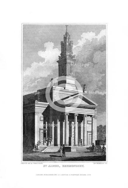 St James, Bermondsey, Surrey, 1829.Artist: R Winkles