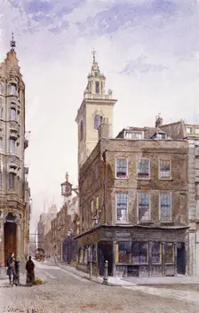 St James Garlickhythe, Upper Thames Street, London, 1882. Artist: John Crowther