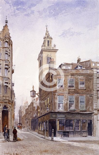 St James Garlickhythe, Upper Thames Street, London, 1882. Artist: John Crowther