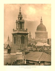 St James, Garlick Hithe, The Steeple mid-late 19th century. Creator: Unknown