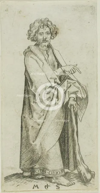 St James Minor, from Apostles, n.d. Creator: Martin Schongauer.