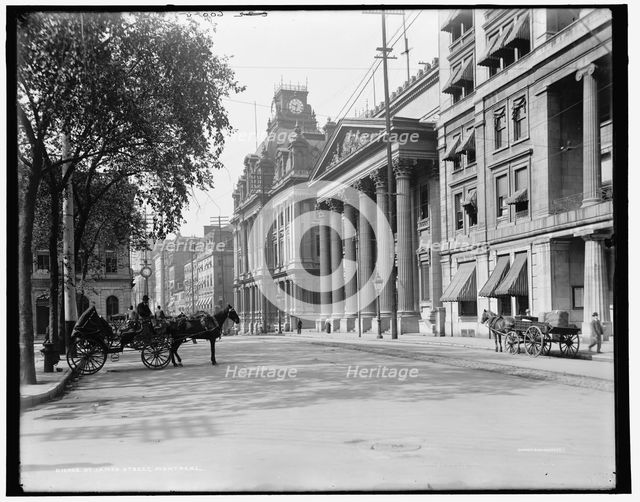 St. James Street, Montreal, between 1890 and 1901. Creator: William H. Jackson.