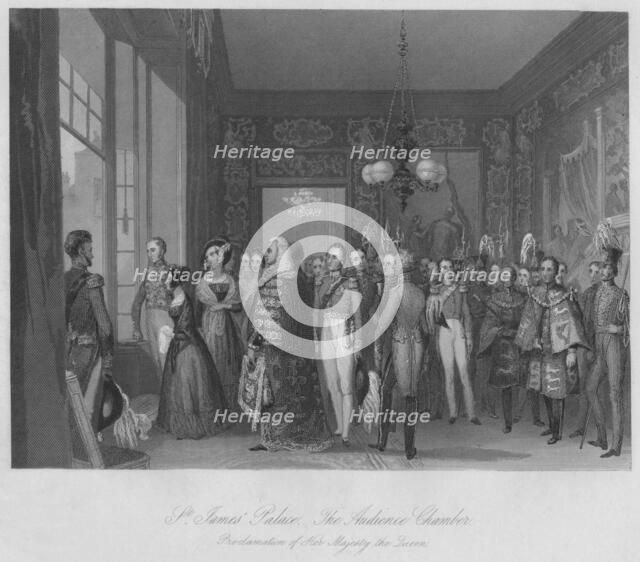 'St. James' Palace. The Audience Chamber', c1841. Artist: Henry Melville.