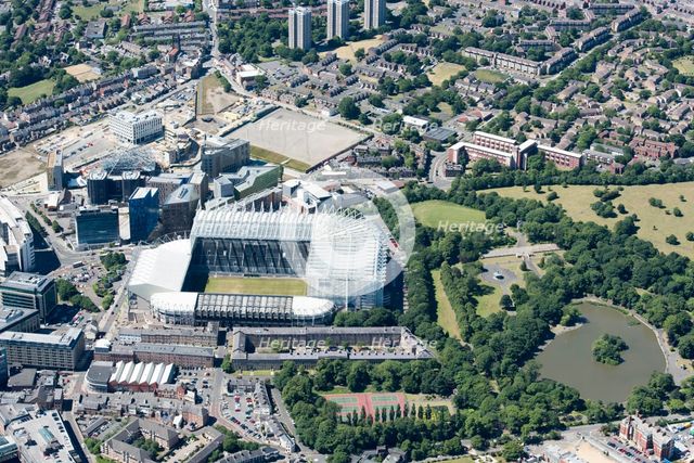 St James' Park, the football ground of Newcastle United, Newcastle Upon Tyne, 2018. Creator: Emma Trevarthen.