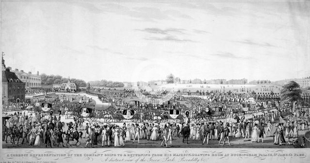 St James' Park and Green Park, Westminster, London, 1822. Artist: Anon