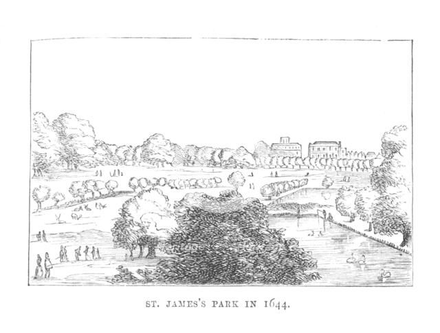 'St. James Park in 1644', c1870. Artist: Unknown.