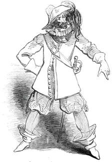 St. James's Theatre - The Amateurs - Capt. Bobadil, (Mr. Charles Dickens), 1845. Creator: Unknown