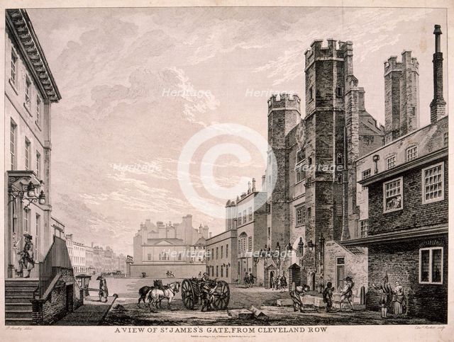 St James's Gate leading to St James's Palace, London, 1766 Artist: Edward Rooker