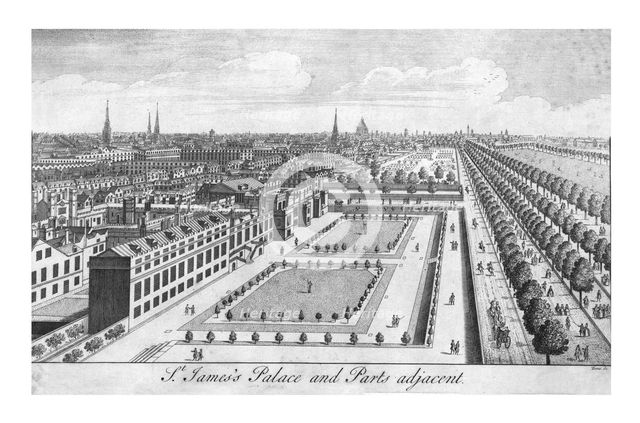 'St. James's Palace and Parts adjacent', 1736. Creator: William Henry Toms.