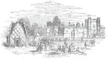St. James's Palace, from a painting by Hollar, 1844. Creator: Unknown