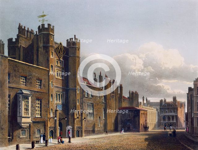 St James's Palace, London, 1819. Creator: Richard Reeve.