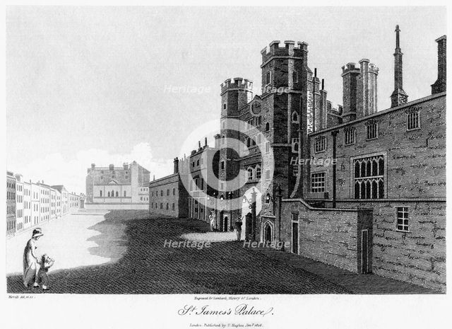 St James's Palace, Westminster, London, 1806. Creator: A Birrell.