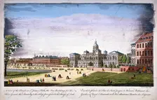 St James's Park and Horse Guards, Westminster, London, 1752(?). Artist: T Loveday