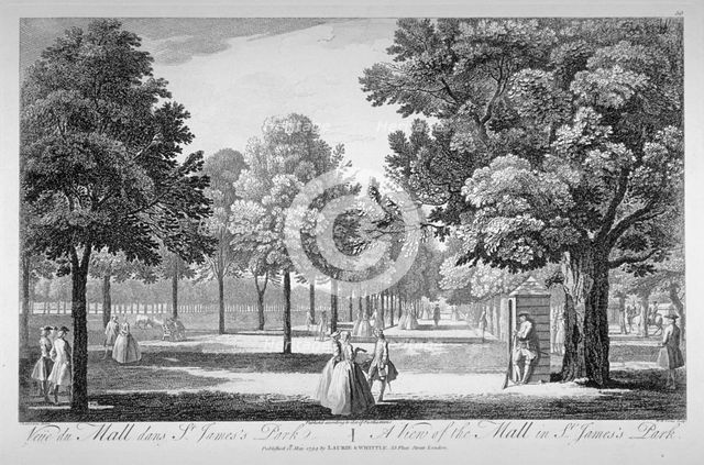 St James's Park, Westminster, London, 1745. Artist: William Henry Toms