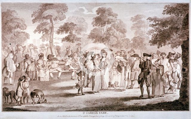 St James's Park, Westminster, London, 1783. Artist: Anon