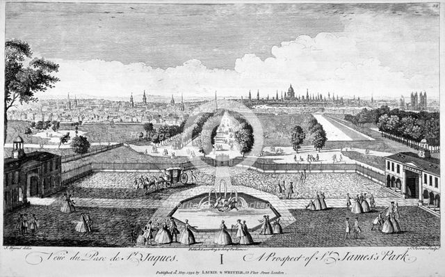 St James's Park, Westminster, London, 1794. Artist: S Torres