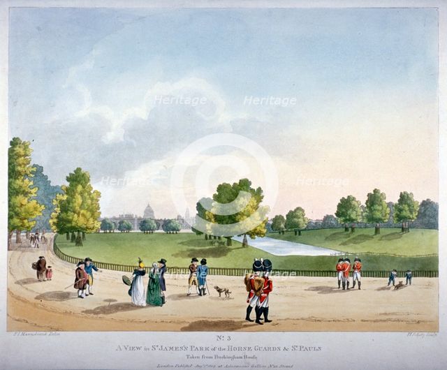 St James's Park, Westminster, London, 1809.                                     Artist: Heinrich Schutz